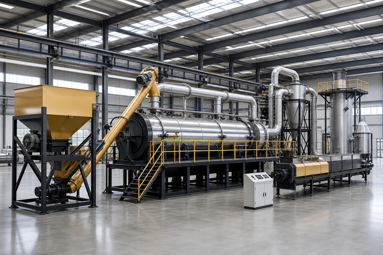 Biochar Production Plants machinery manufactured by NovaGen in China