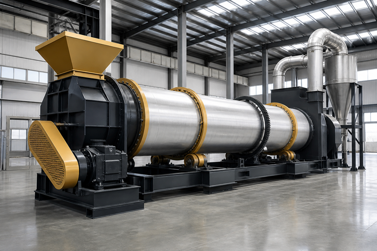 Industrial rotary biomass dryer manufactured in China